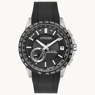 ★レア逆輸入★Citizen Satellite Wave GPS Eco-Drive Watch Satellite Wave World Time GPS - Men's Black CC3005-00E Watch